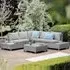 Marfa Corner Garden Sofa Set with Coffee Table - Stone, Rattan