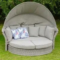 Marfa Garden Daybed with Cushion - Stone, Rattan