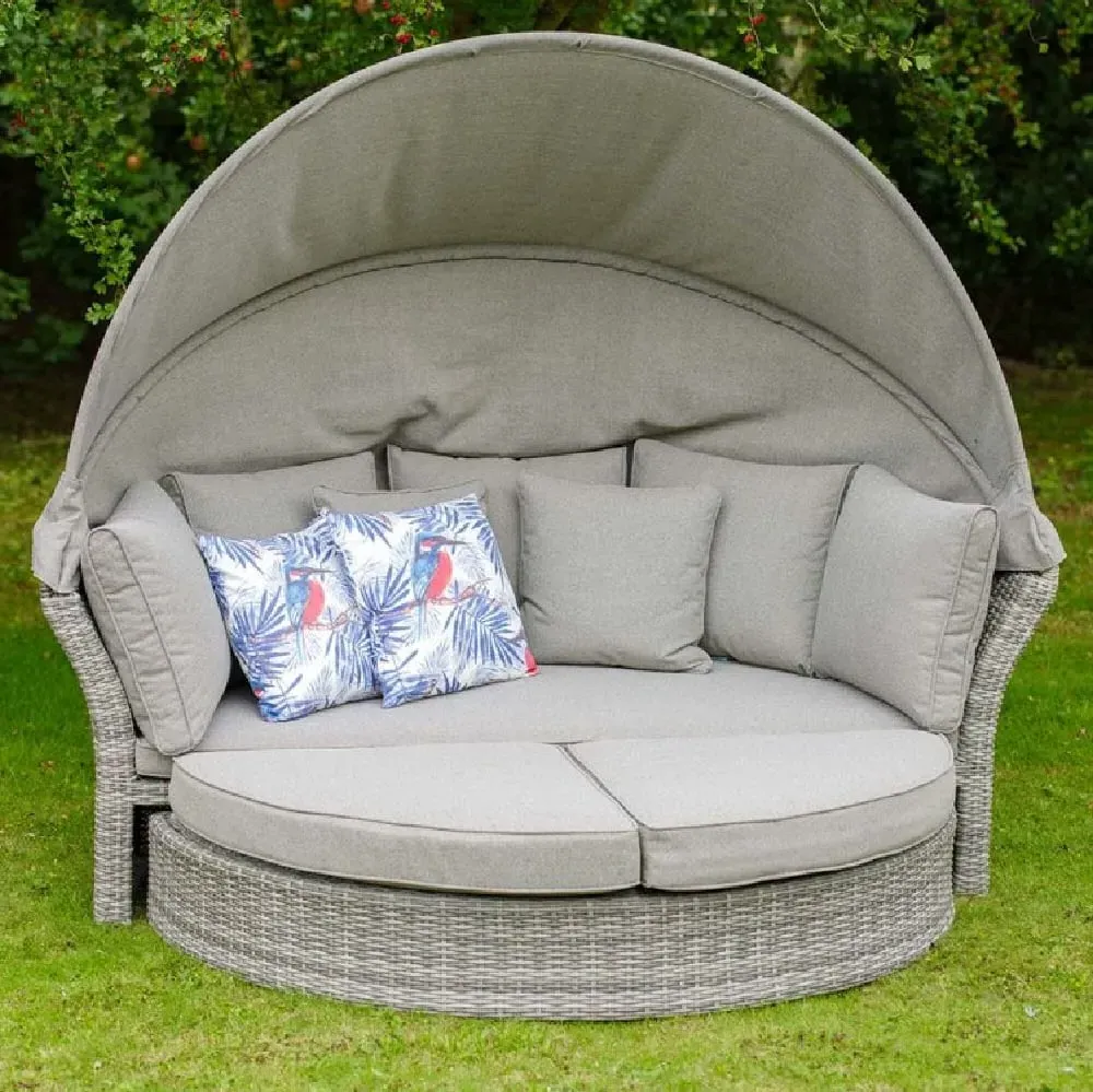 Marfa Garden Daybed with Cushion - Stone, Rattan image