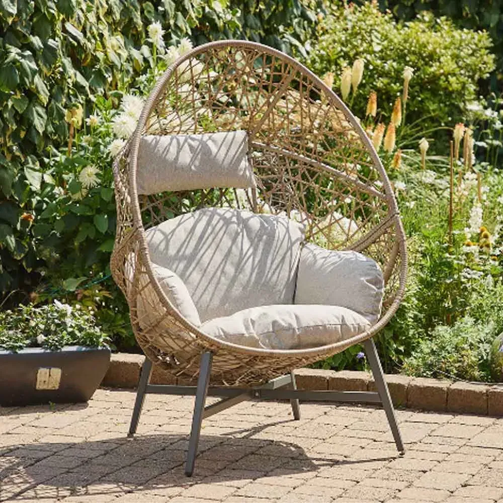 Marfa Rattan Garden Cocoon Chair - Sand product