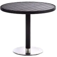 Marfa Round Outdoor Dining Table - Black