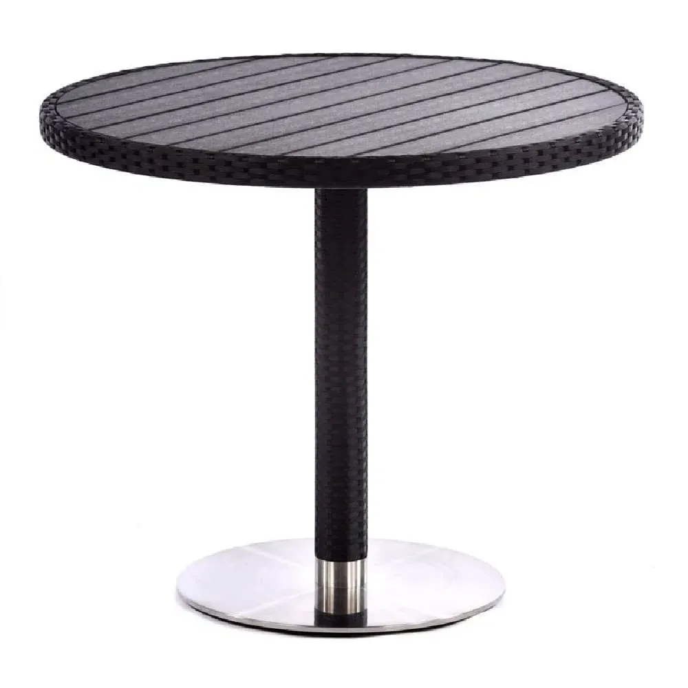 Marfa Round Outdoor Dining Table - Black image