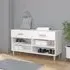 Marfa Shoe Storage Bench with 2 Drawers - White, Engineered Wood