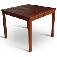 Marfa Square Outdoor Dining Table - Dark Brown, Hardwood alternate view