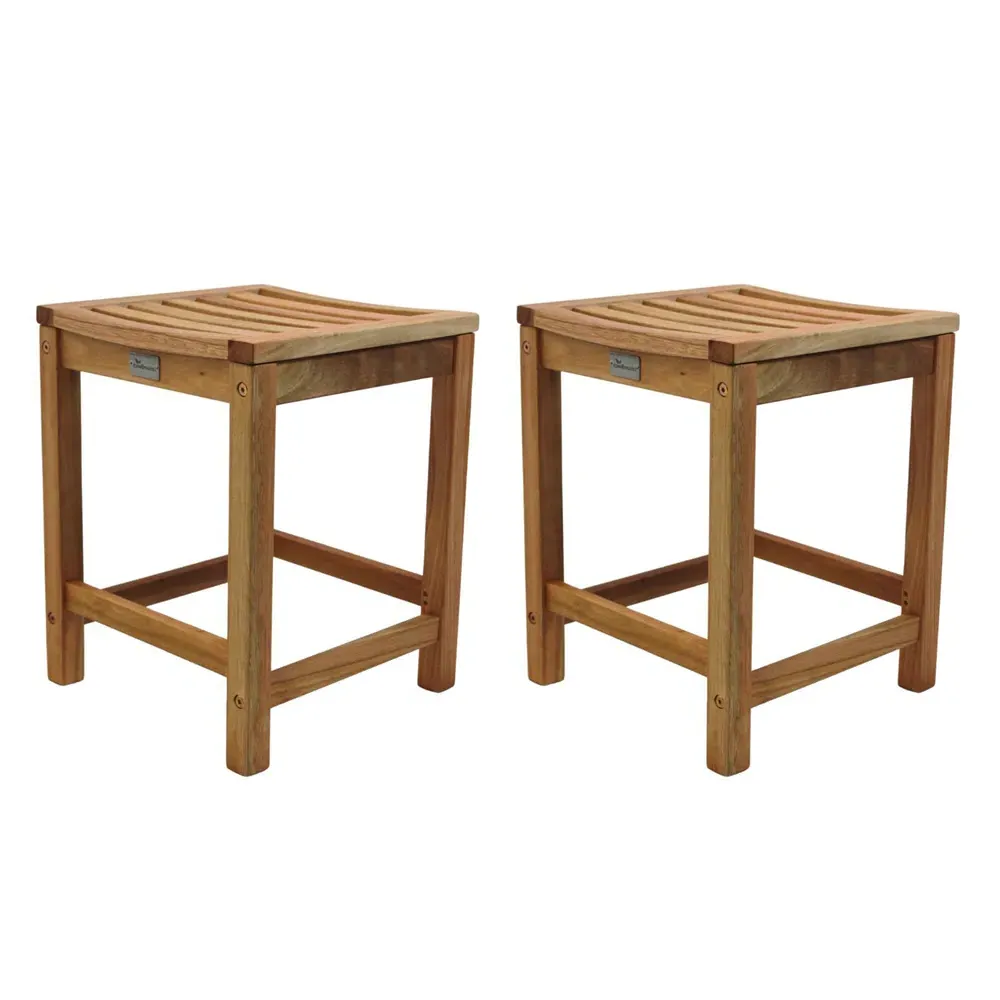 Marfa Wooden Stools in Pair - Natural product