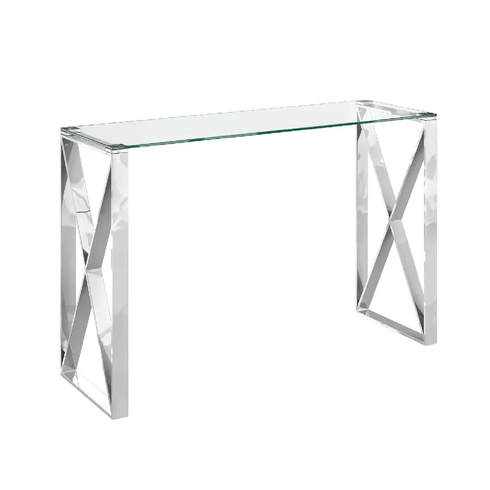 Margate Console Table - Clear, Glass