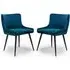 Margate Dining Chairs Pair - Blue, Fabric