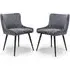 Margate Dining Chairs Pair - Grey, Fabric