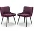 Margate Dining Chairs Pair - Mulberry, Fabric
