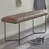 Margate Hallway Seating Bench - Brown, Leather