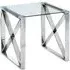 Margate Square Side Table - Clear, Glass