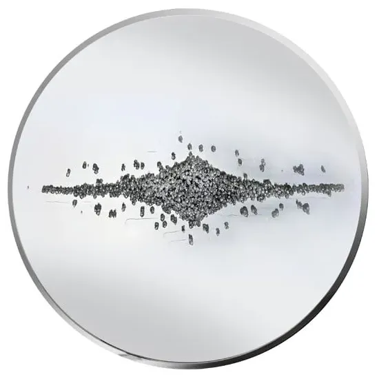 Maria Round Wall Art with Crystal Clusters - Silver, Glass product