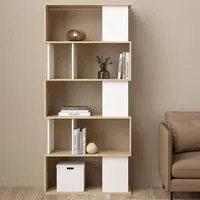 Maribor 4-Shelf Open Bookcase - White, Laminated Board alternate view