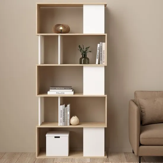 Maribor 4-Shelf Open Bookcase - White, Laminated Board product