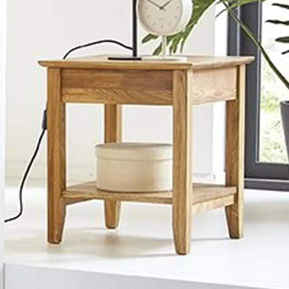 Maricopa End Table with Undershelf - Oak