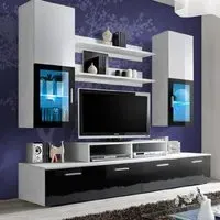 Maricopa Entertainment Unit with LED - Black and White