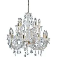 Marie 12 Light Chandelier - Clear, Crystal