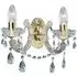 Marie Therese 2 Light Crystal Wall Light - Brass