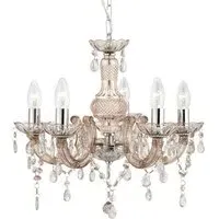 Marie Therese 5 Light Chandelier - Mink, Chrome