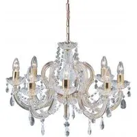 Marie Therese 8 Light Chandelier with Octagonal Droplets