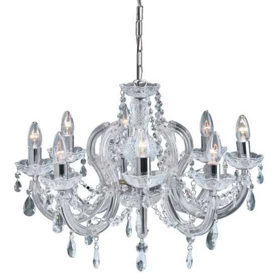 Marie Therese 8 Light Crystal Chandelier - Chrome