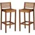 Marietta Bar Stools Pair - Natural, Robinia Wood