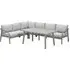 Marietta Corner Garden Lounge Dining Set - Taupe, Aluminium