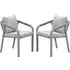 Marietta Dining Chairs with Cushion - Taupe, Aluminium (Pair)