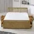 Marietta Double Bed with 6 Drawers - Waxed, Pine