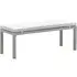 Marietta Garden Seating Bench with Cushion - Taupe, Aluminium