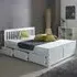 Marietta King Size Bed with 6 Drawers - White, Pine