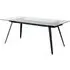 Marietta Rectangular Dining Table - Clear Glass, Black Metal