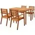 Marietta Rectangular Dining Table with 4 Chairs - Natural