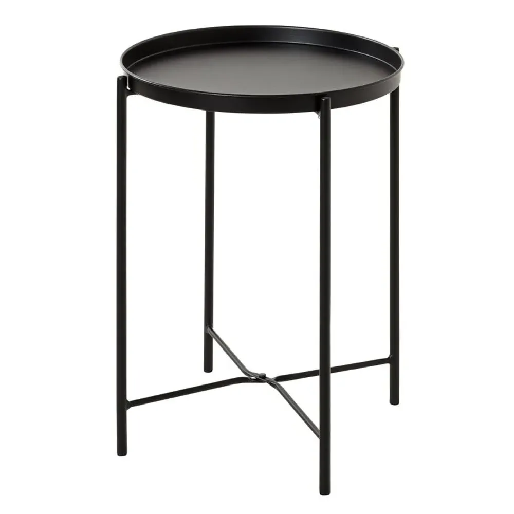 Marietta Round End Table - Black, Metal image