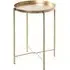 Marietta Round End Table - Gold, Metal