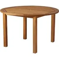 Marietta Round Outdoor Dining Table - Natural, Robinia Wood