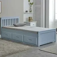 Marietta Single Bed with 3 Drawers - Blue, Pine