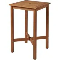 Marietta Square Bar Table with Parasol Hole - Natural, Robinia