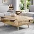 Marin Rectangular Coffee Table with Adjustable Legs - Oak