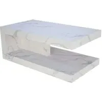 Marina Rectangular Coffee Table - White, Marble Effect