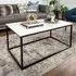 Marina Rectangular Coffee Table - White, Marble Effect