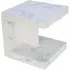 Marina Square End Table - White, Marble Effect