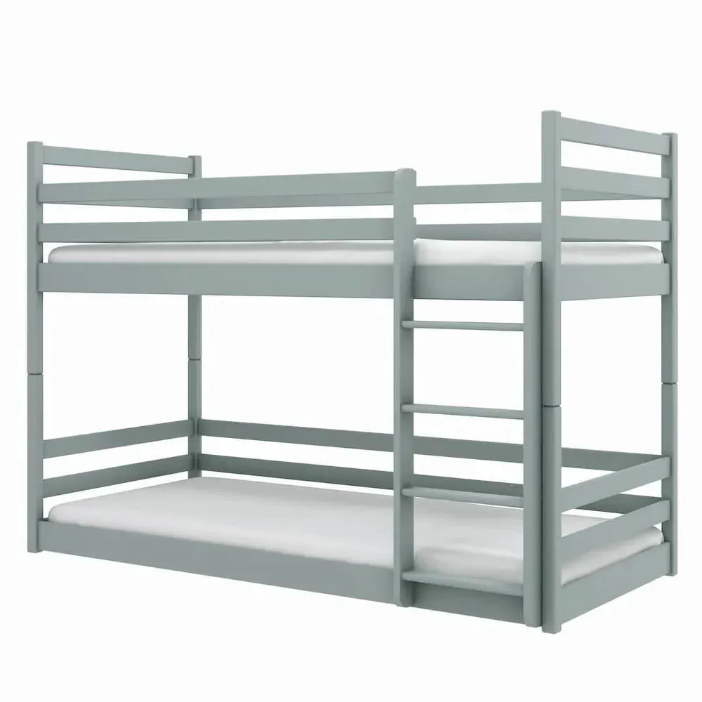 Marion Bunk Bed with Bonnell Mattress - Grey, Wood