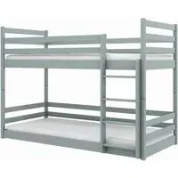 Marion Bunk Bed with Foam Mattress - Grey, Wood