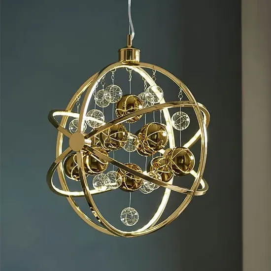 Marion Glass Spheres Ceiling Pendant Light - Gold