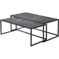 Marion Nesting Coffee Tables - Grey Marble Effect