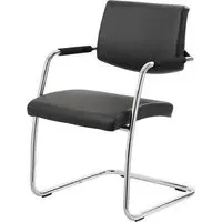 Marisa Cantilever Office Chair - Black, Leather
