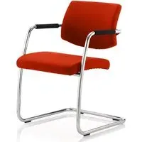 Marisa Cantilever Office Chair - Pimento, Leather
