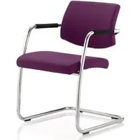 Marisa Cantilever Office Chair - Purple, Leather