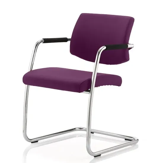 Marisa Cantilever Office Chair - Purple, Leather